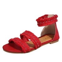/ ženske sandale; ženske ljetne sandale na plaži s patentnim zatvaračem s otvorenim prstima; prozračne ravne cipele u rimskom stilu;