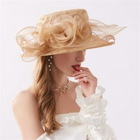 Ljetni šeširi od organze širokog oboda, Elegantni večernji Šeširi za žene