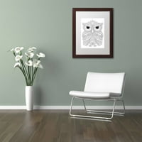 Zaštitni znak likovna umjetnost Noćne sove 4 Canvas Art by Hello Angel, White Matte, Wood Frame