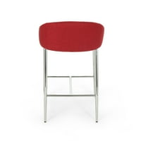 Set crvenih i srebrnih modernih stolnih stolica 29,5