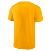 Muška majica sa zlatnim logotipom iz amea dominira majicom amea