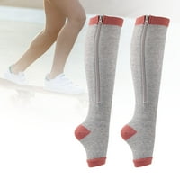 Par kompresijskih čarapa a-list, izvrstan uzorak, prozračni pamuk, kompresijske čarape s patentnim zatvaračem, rukav za noge za djevojčice