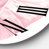 DesignArt 'tropska ružičasta akvarel lišća II' Shabby Chic Wall Sat