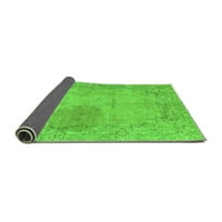 Moderne pravokutne apstraktne zelene prostirke za prostore tvrtke, 2' 3'