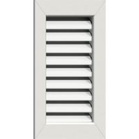 Ekena Millwork 14 W 22 H Rectangle Gable Vent Funkcionalni, PVC Gable Oblud s 1 4 Flat Trim okvir