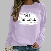 Dodaci / Ženski ležerni pulover s printom slova, majice s kapuljačom s dugim rukavima