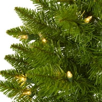 Gotovo prirodno 2 'Zeleni borovi umjetno božićno drvce prelitno topla bijela svjetla