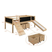 Aukfa dvostruki potkrovni krevet s okvirima za odlaganje- okvir za penjanje- ploča- siva