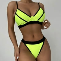 * Ženski bikini set s printom kupaći kostim sašiven u boji grudnjak kupaći kostimi zelena odjeća za plažu