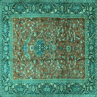 Tradicionalni unutarnji tepisi, Perzijska Tirkizno plava, kvadrat od 6 stopa