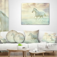 Dizajn Fantasy White Horse - jastuk za bacanje životinja - 16x16