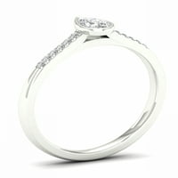 Imperial 1 5CT TDW Diamond 10k Bijelo zlato obećanje prstena