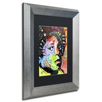 Zaštitni znak likovne umjetnosti Michael Jackson Canvas Art by Dean Russo, Black Matte, Silver Frame