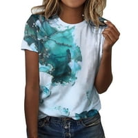 Ženske košulje ležerni ljetni vrhovi s printom, majice za vježbanje kratkih rukava, Ležerne široke majice, Ženski vrhovi