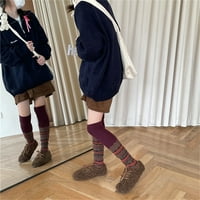 & / Ženske pletene čarape s gležnjačama do bedara s uvijenim čvorom, debele zimske gamaše iznad koljena