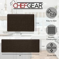 Chef Gear Marni Wellness Kitchen Mat Set, Mocha, 17.5 48 i 17.5 28