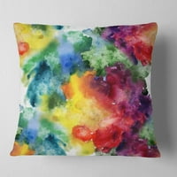 Jedinstvena apstraktna akvarelna tekstura - Sažetak jastuka za bacanje - 18x18