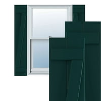 Ekena Millwork 3 4 W 59 H TRUE FIT PVC Dvije ploče pridružene kapke od ploče-n-batten W z-bar, toplinski zeleni