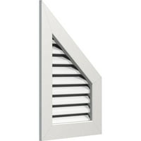 Ekena Millwork 30 W 32 H HOLL PAISEd Gornji desni ton: Funkcionalan, PVC Gable Vent W 1 4 Flat Trim okvir