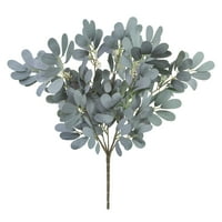 18 Umjetna svila sivo-zeleni grm eukaliptusa i bobica