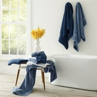 Blue Admiral Set za ručnike za kupanje, bolje domove i vrtovi debeli i plišani kolekcija ručnika
