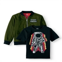 Wonder Nation Bomber jakna i majica s dvodijelnim setom