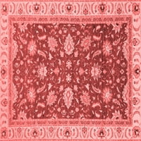 Tvrtka Aludes strojno pere tradicionalne unutarnje prostirke u orijentalnom stilu u crvenoj boji, kvadratne 3 inča