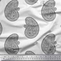 Svilena tkanina s otiskom Paislee, tkanina za šivanje širine dvorišta