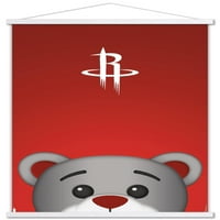 Houston Rockets - S. Preston Mascot Squot Wall Poster s drvenim magnetskim okvirom, 22.375 34