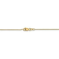 Primarno zlato 14k okruglo dijamantno rezano žuto zlato, Kabelski lanac s otvorenom vezom