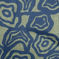 Jednobojna pamučna tkanina od Batista srednje plave apstraktne cvjetne tkanine za šivanje, tiskana zanatska tkanina širine dvorišta