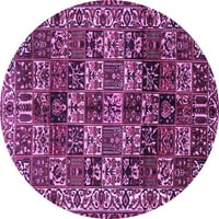 Tradicionalni perzijski tepisi za sobe okruglog presjeka u ljubičastoj boji, promjera 5 inča