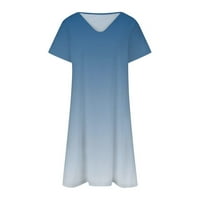 Ljetne haljine haljine za žene pripijena haljina s dubokim nebesko plavim izrezom u obliku nebesko plave boje