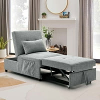 Aukfa futon kauč na kašični kauč, u izvlačenje kabriolet za spavanje za mali prostor za život - siva