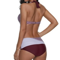 Odijelo za plažu Plus kupaći kostim bikini u točkicama Push-up veličina Ženski kupaći kostimi u točkicama komplet tankini kupaćih