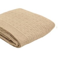 Jedinstvene ponude meka vuna najlonska vlaknasti pokrivač, svijetlo smeđa, standardno bacanje