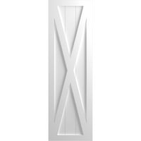Ekena Millwork 12 W 33 H True Fit PVC Single X-Board Farmhouse Fiksna nosača, bijela