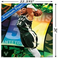 Milwaukee Bucks - Giannis Antetokounmpo zidni plakat, 22.375 34