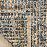 Pleteni prugasti tepih od jute, 10 '14', prirodno plava