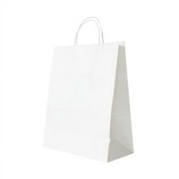 Bijele Kraft papirnate poklon vrećice, 6 komada, pakiranje od 100 komada