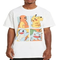 Muška majica s uzorkom Od četiri kvadrata i Pikachu s kratkim rukavima, 2 pakiranja