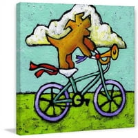 Acrobat Dog Bike Antics Slikarstvo na zamotanom platnu