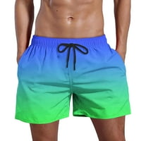 Rasprodaja muških kratkih hlača, muške casual modne gradijentne kratke hlače s džepovima, hlače za plažu s elastičnim strukom