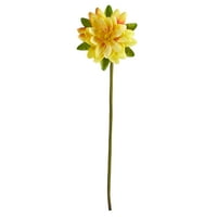 Gotovo prirodni 28in. Lotus Umjetni cvijet, žuto