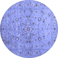 Tvrtka alt strojno pere okrugle apstraktne plave moderne unutarnje prostirke, okrugle 7 inča