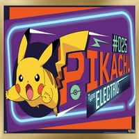 Pokemon-neon Pikachu zidni poster, 22.375 34