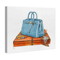 Wynwood Studio Fashion and Glam Wall Art Canvas Otisci My Collection III torbice - plava, narančasta