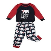 Pidžama za roditelje i djecu, vrhovi medvjeda iz crtića i kombinezon s hlačama