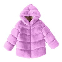 Jakna za djevojčice, jesenska modna zimska jakna s ovratnikom za malu djecu, topla vunena jakna s kapuljačom, Kaputi za novorođenčad,