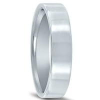 Ženski ravni zaručnički prsten od platine
